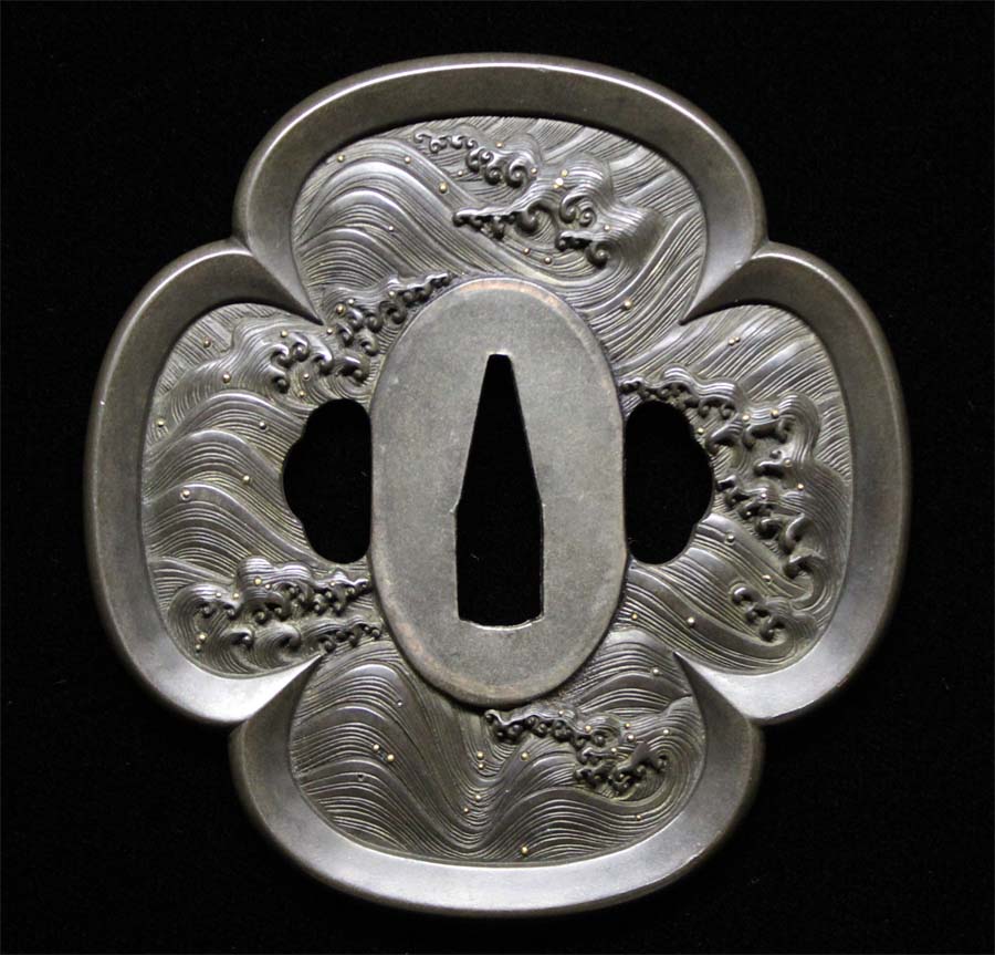 波濤図銀地一作打刀拵（樫野直信一作拵）<span style=